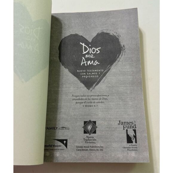Dios me Ama NUEVA TESTAMENTO CON SALMOS Y PROVERBIOS/ 2010 - Picture 6 of 9
